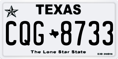 TX license plate CQG8733