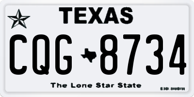 TX license plate CQG8734