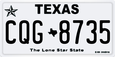 TX license plate CQG8735