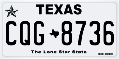TX license plate CQG8736