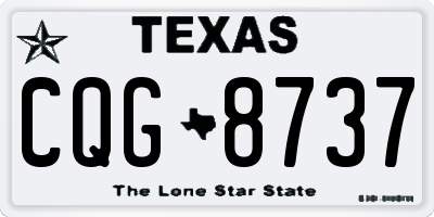 TX license plate CQG8737