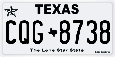 TX license plate CQG8738