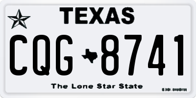 TX license plate CQG8741