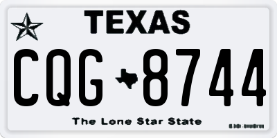 TX license plate CQG8744