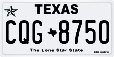 TX license plate CQG8750