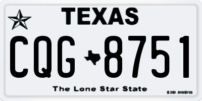 TX license plate CQG8751