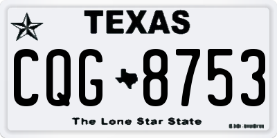 TX license plate CQG8753