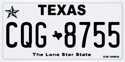 TX license plate CQG8755
