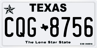 TX license plate CQG8756