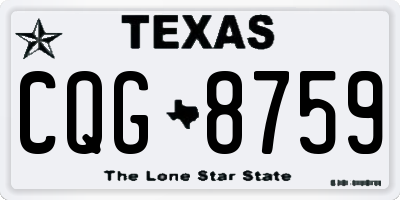 TX license plate CQG8759