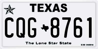 TX license plate CQG8761