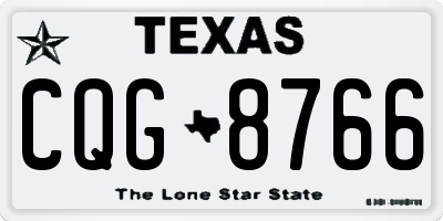 TX license plate CQG8766