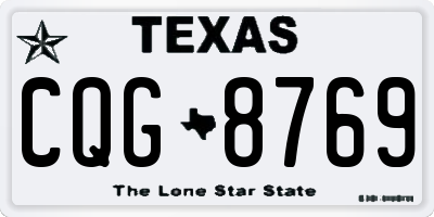 TX license plate CQG8769
