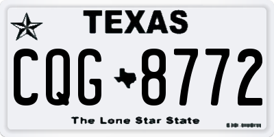TX license plate CQG8772