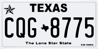 TX license plate CQG8775