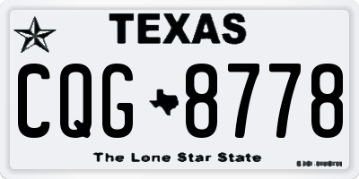 TX license plate CQG8778