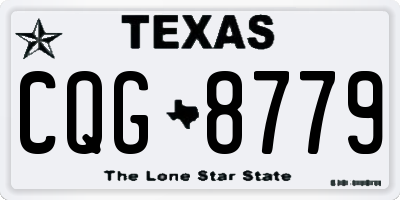 TX license plate CQG8779