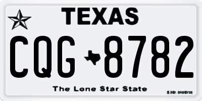 TX license plate CQG8782