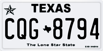 TX license plate CQG8794
