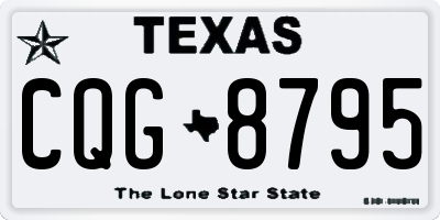 TX license plate CQG8795