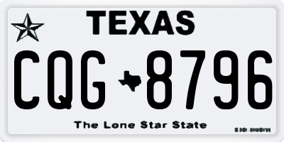 TX license plate CQG8796