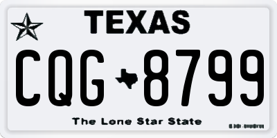 TX license plate CQG8799