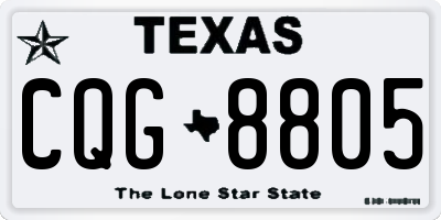 TX license plate CQG8805