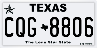 TX license plate CQG8806