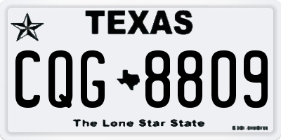 TX license plate CQG8809