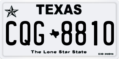 TX license plate CQG8810