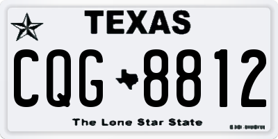 TX license plate CQG8812