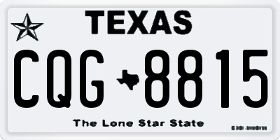 TX license plate CQG8815