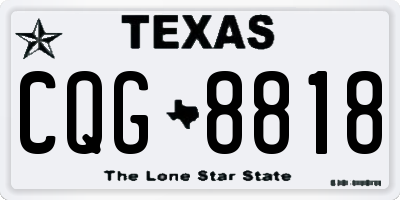 TX license plate CQG8818