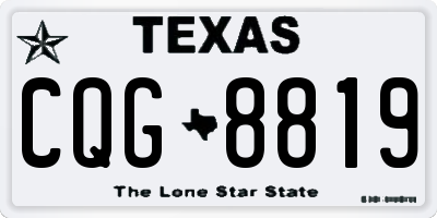 TX license plate CQG8819