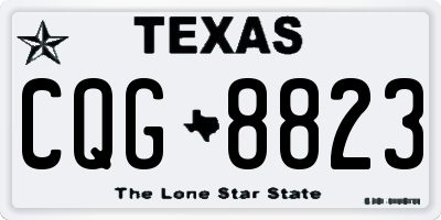 TX license plate CQG8823
