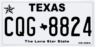 TX license plate CQG8824