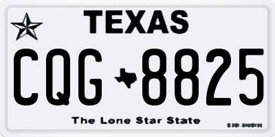 TX license plate CQG8825