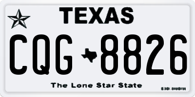 TX license plate CQG8826