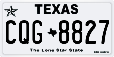 TX license plate CQG8827