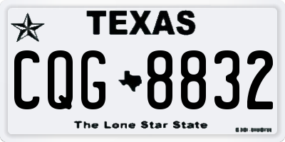 TX license plate CQG8832