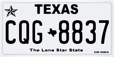 TX license plate CQG8837