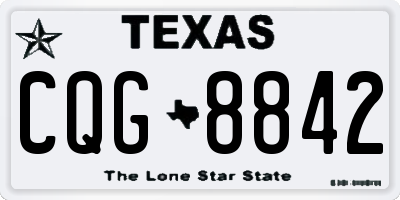 TX license plate CQG8842