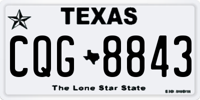 TX license plate CQG8843