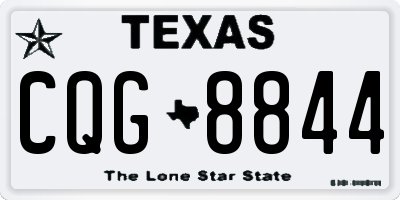 TX license plate CQG8844
