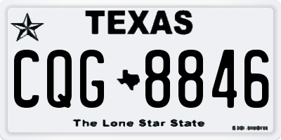 TX license plate CQG8846