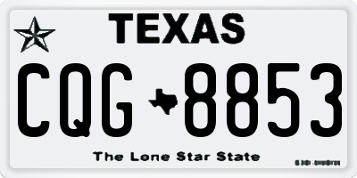 TX license plate CQG8853