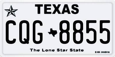 TX license plate CQG8855