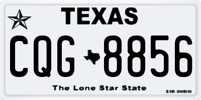 TX license plate CQG8856