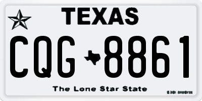 TX license plate CQG8861