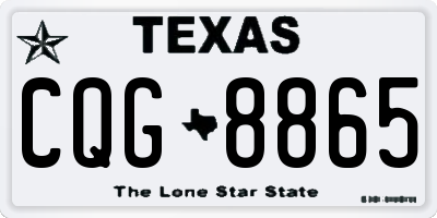 TX license plate CQG8865